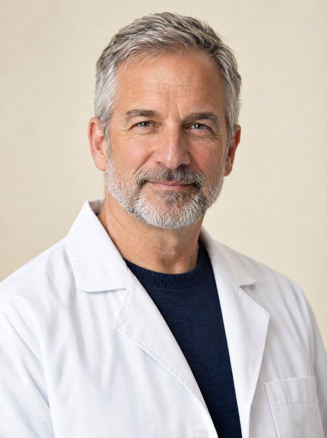 Portrait of PROTOCEL's medical advisor in a white coat